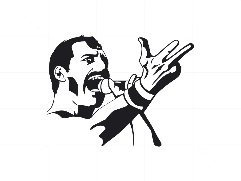 Freddy Mercury Queen SVG