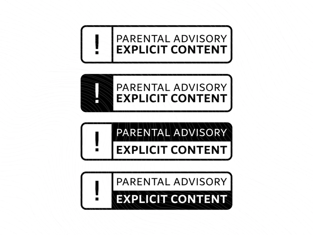 Parental Advisory Explicit Content SVG Stock Download