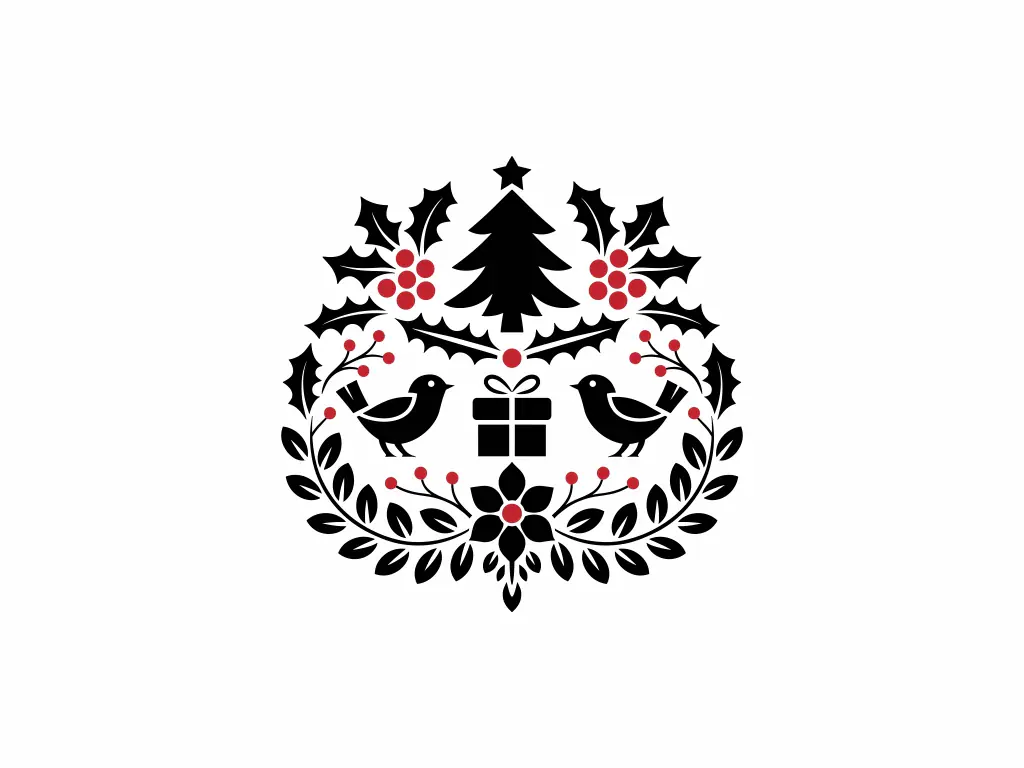 Symmetrical Christmas Design SVG Cricut