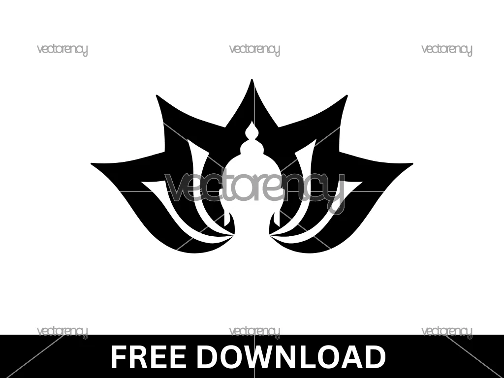 Lotus Flower and Buddha SVG Free