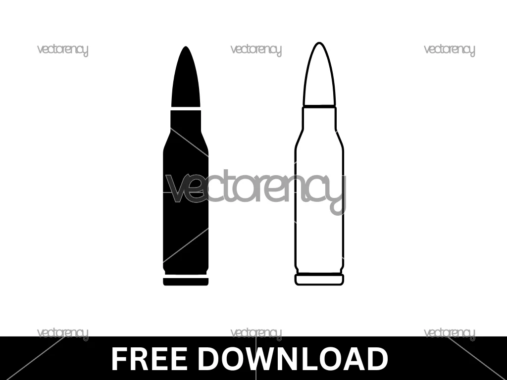 Rifle Bullet SVG File Free