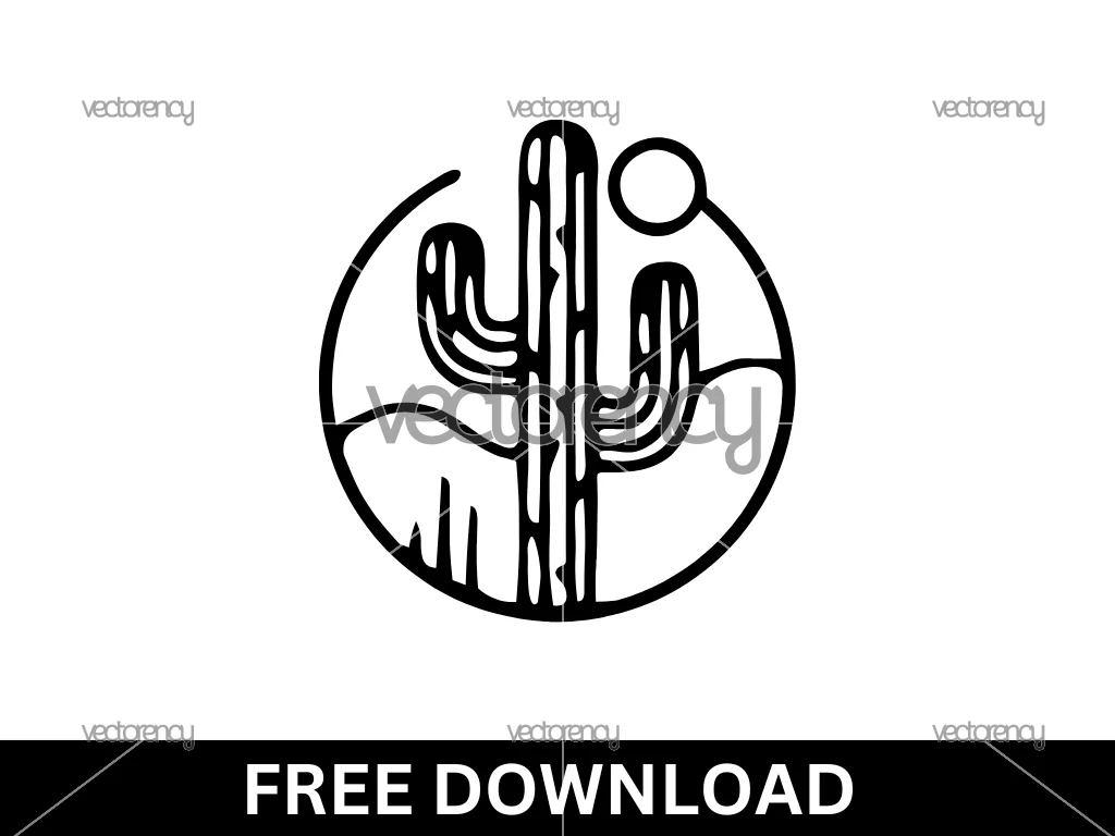 Desert Cactus SVG Free Download
