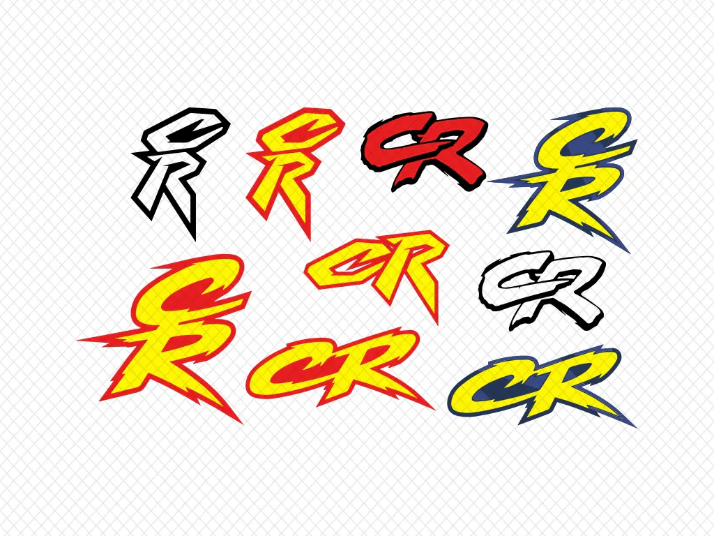 Retro Honda CR Logo SVG Vector PNG Bundle