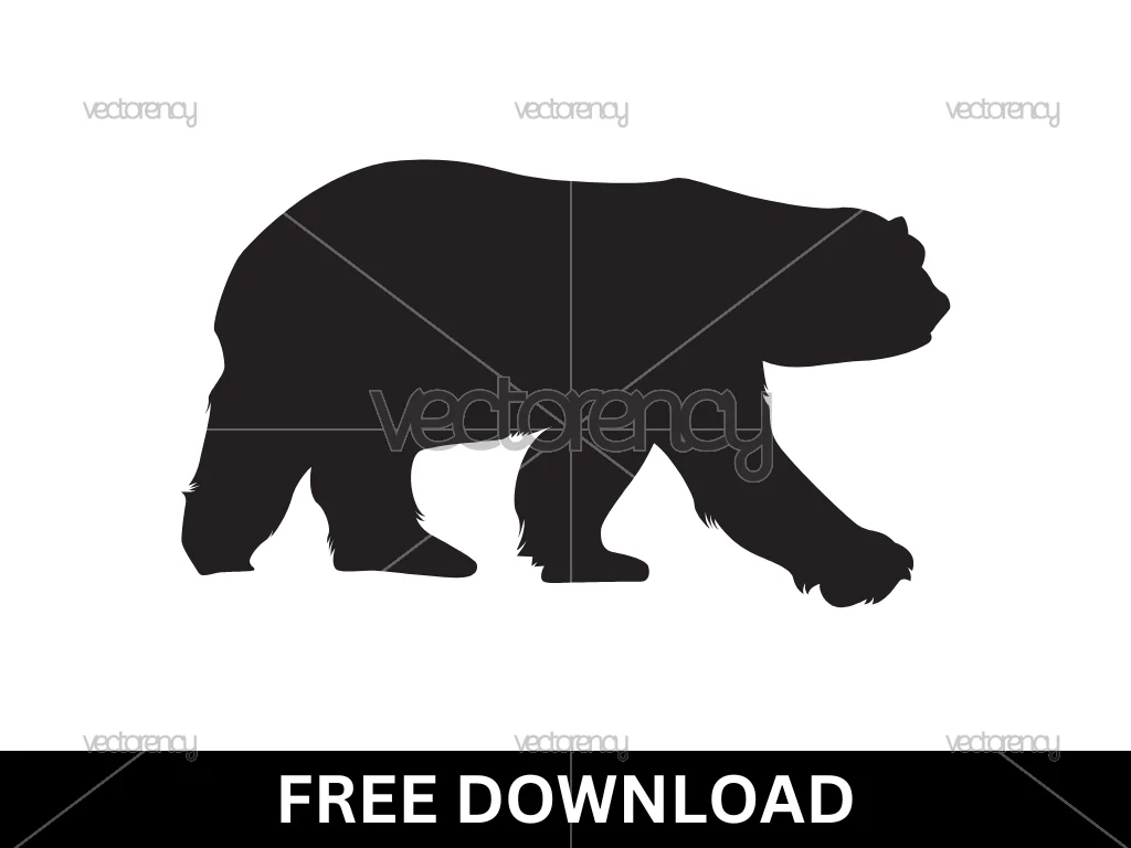 Free Bear Silhouette SVG Cricut