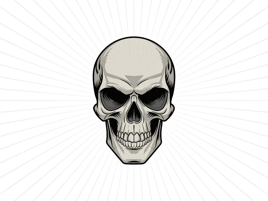 Skull Head SVG for Cricut - Layered Design