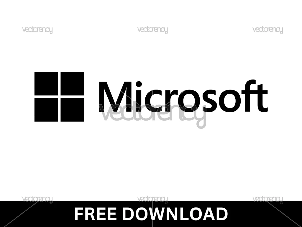 Microsoft Logo Black Free Download