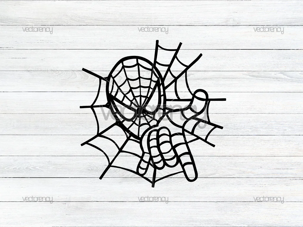 Spiderman Swinging Clipart SVG PNG