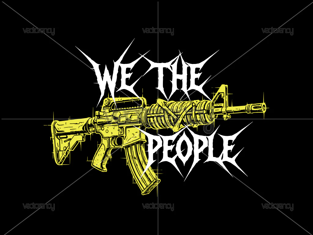 We The People AR-15 Design Vector SVG PNG Shirt Design