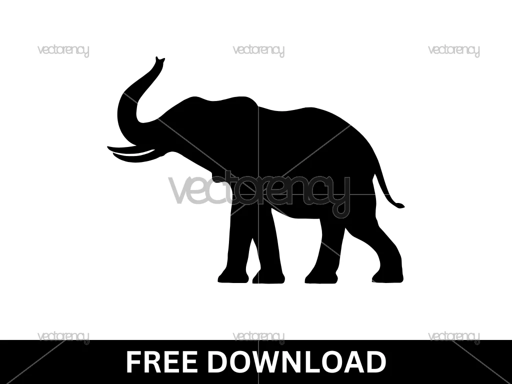 Elephant Silhouette SVG Cricut Free Download
