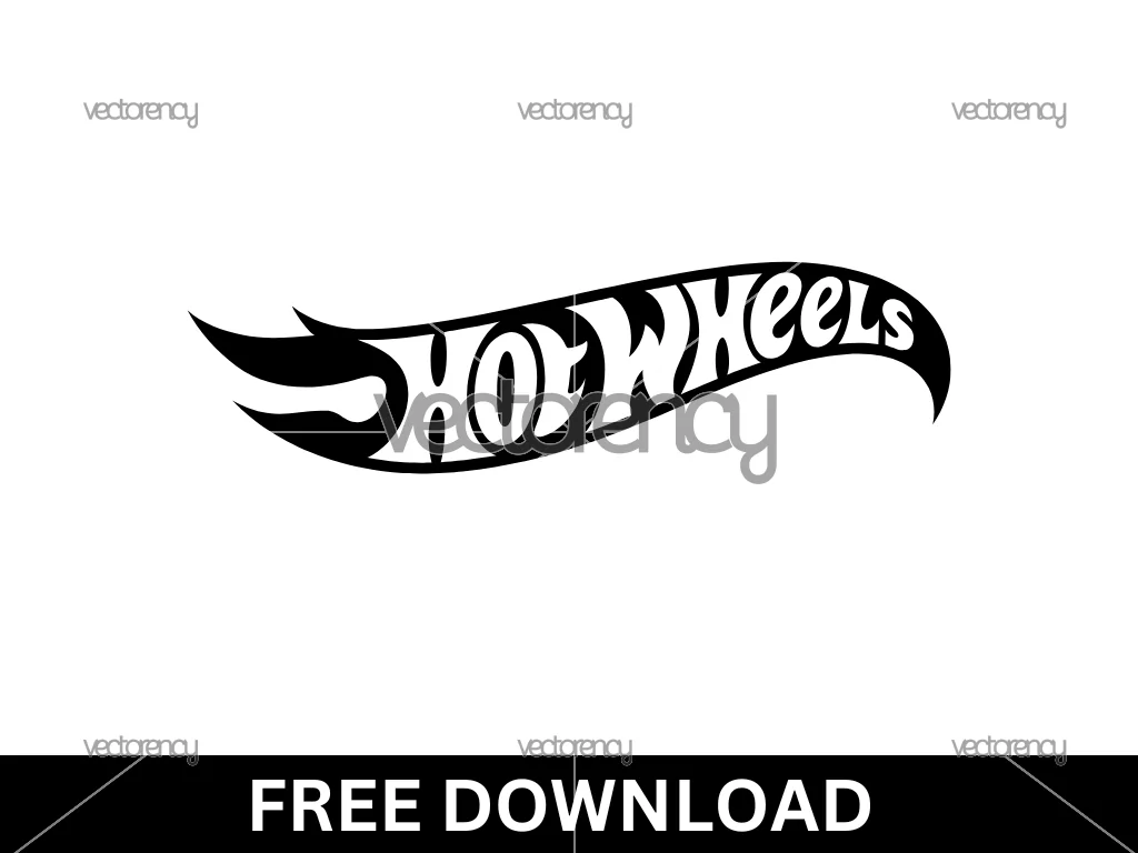 Hot Wheels Black Logo SVG Free
