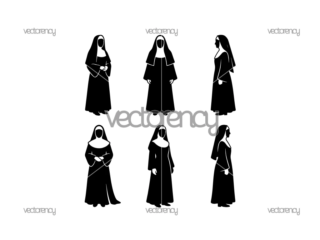 The Nun Valak The Conjuring Universe Silhouette Vector Image SVG DXF