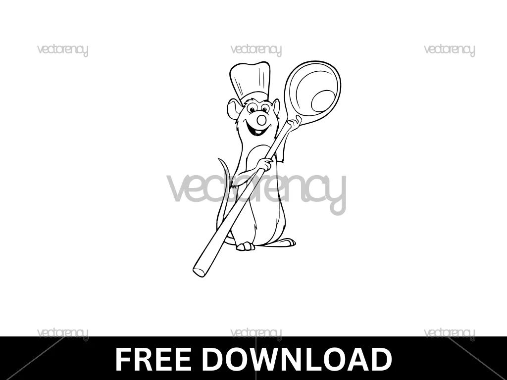 Free Ratatouille Outline SVG