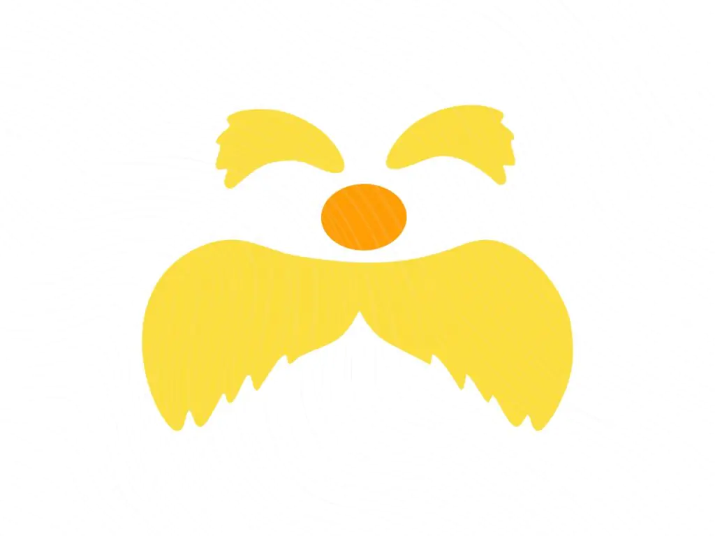 Lorax Moustache Template SVG | Vectorency