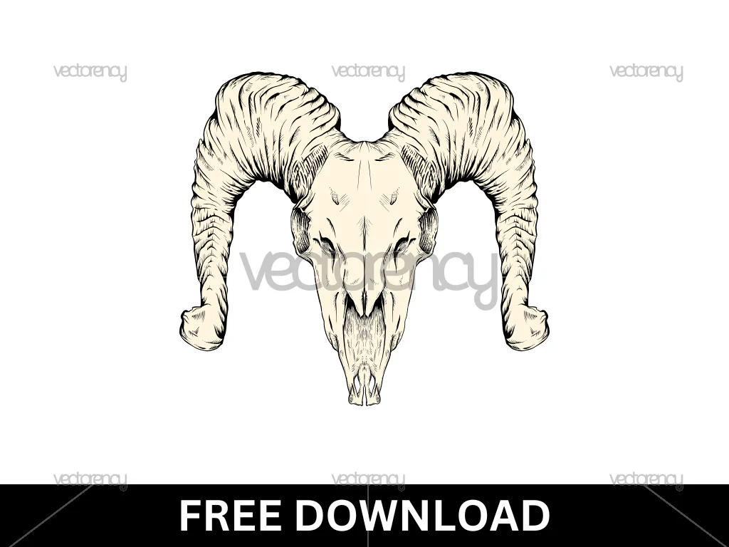 Ram Skull SVG Free
