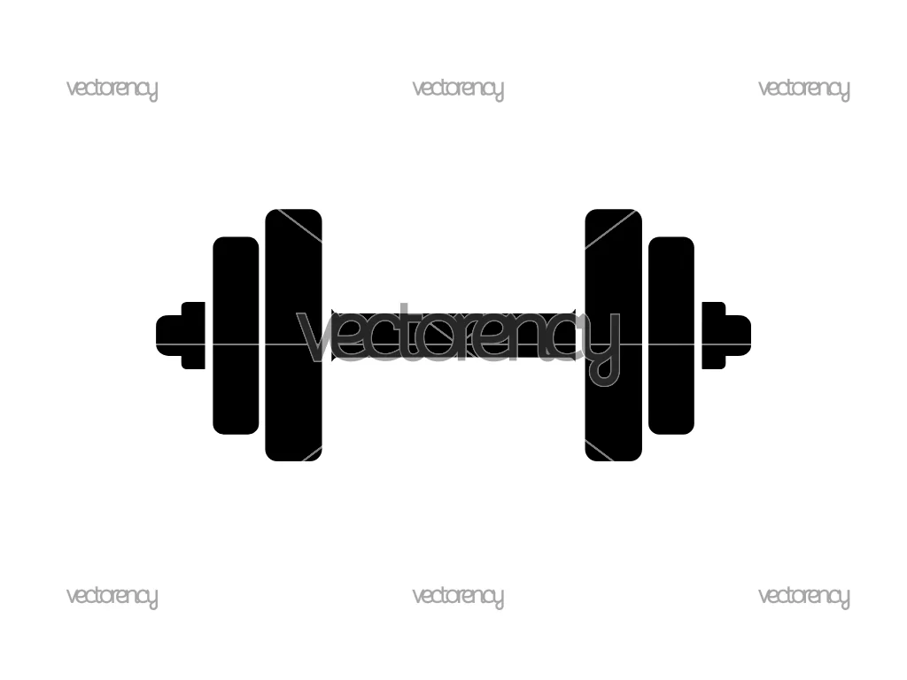 Dumbbell Barbell SVG Clipart