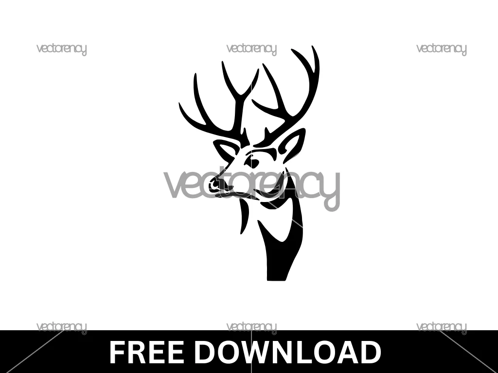 Buck Head Deer SVG Vector Free Download