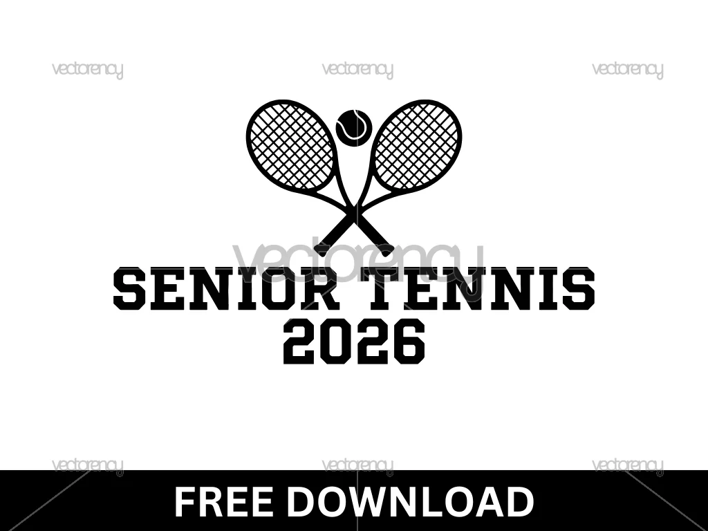Free SVG Senior Tennis 2026