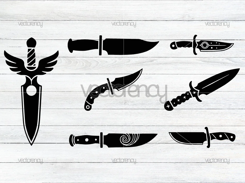 Aesthetic Knife SVG Cut File Vector