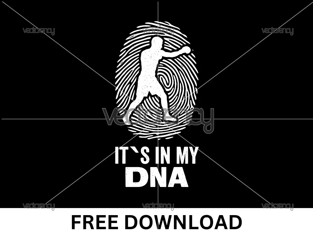 Boxing It's My DNA PNG for POD Free Download