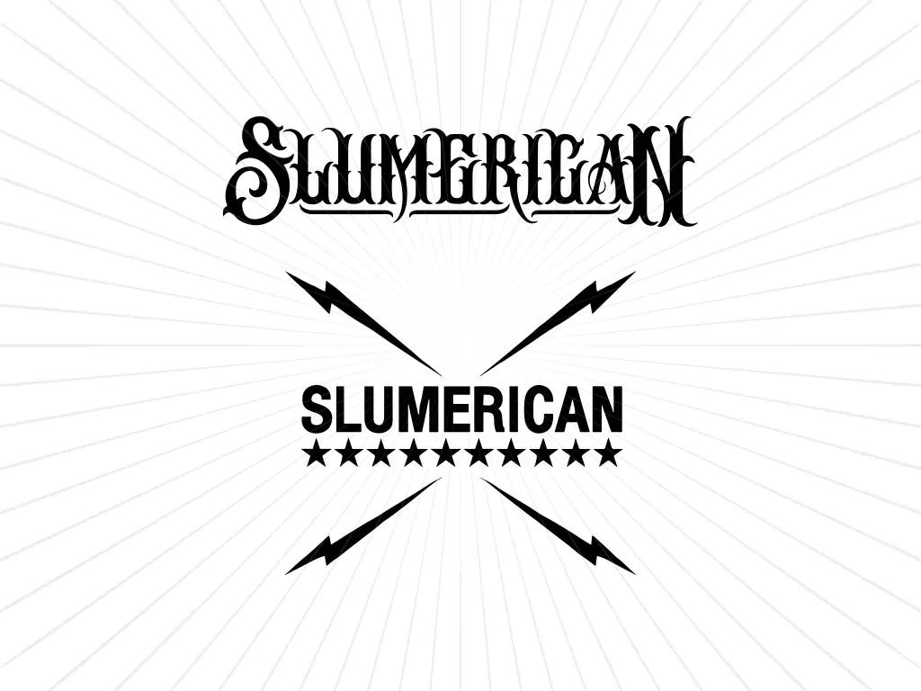 Slumerican SVG Cut File, EPS Vector, and PNG