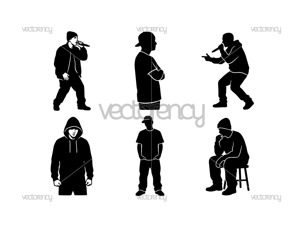 Eminem Silhouette SVG Vector Image