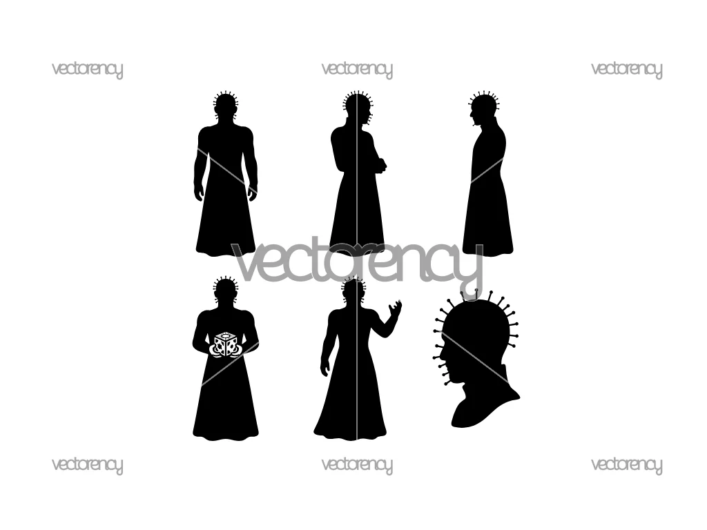Pinhead Hellraiser Silhouette Vector SVG Image DXF EPS