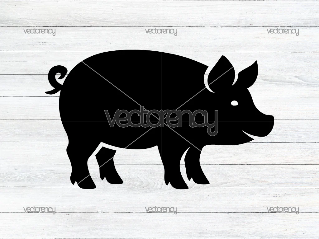 Pig Silhouette Clipart SVG