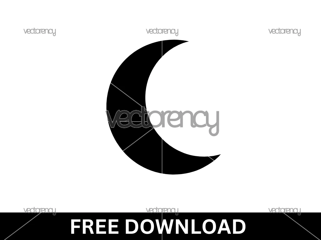 Crescent Moon SVG Free