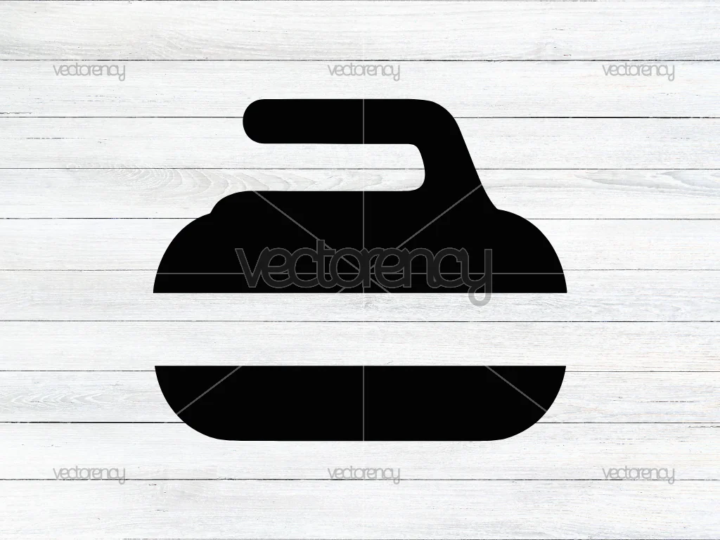 Curling Monogram Split Name Template