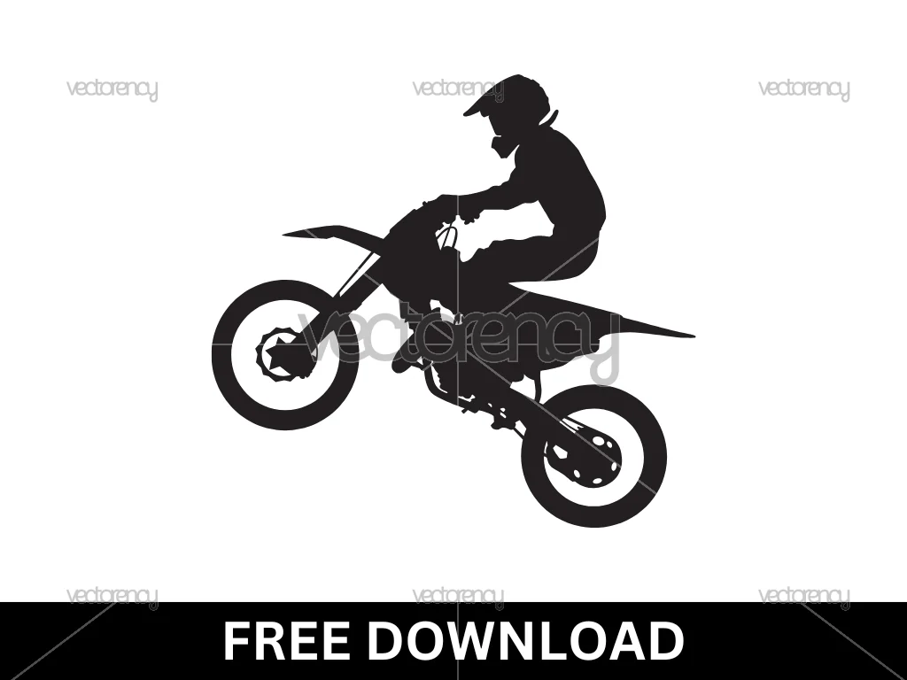 Dirt Bike Stunt Motocross Silhouette Vector Free Download