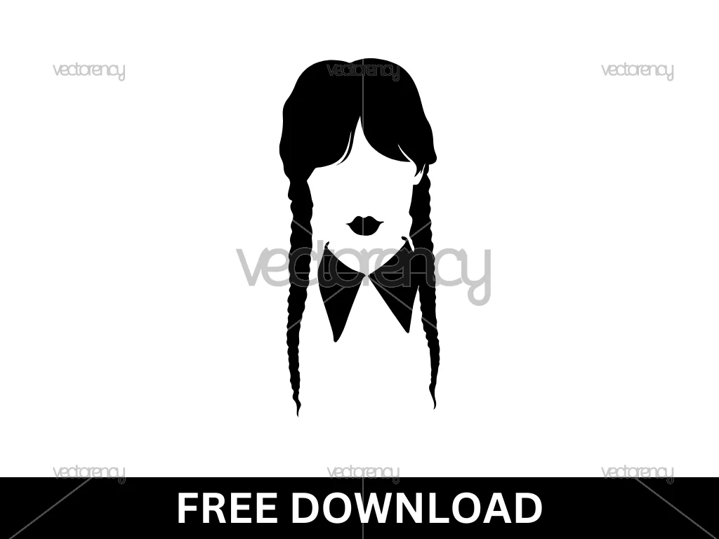Wednesday Addams Free SVG