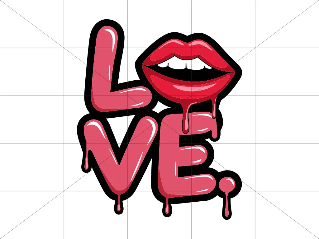 Lips Love Clipart - PNG, EPS, SVG Formats