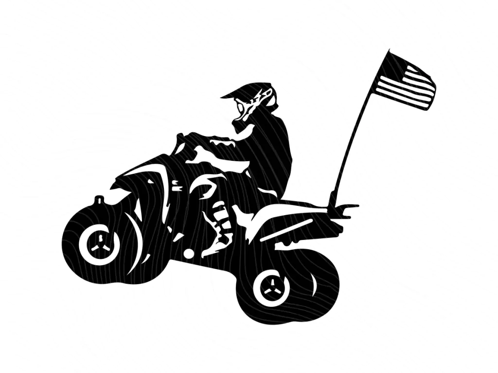 ATV SVG USA Silhouette Clipart