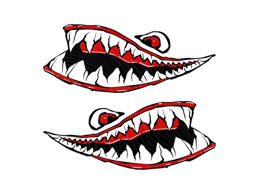 Tiger Shark Mouth Vector SVG for Decals | Vectorency