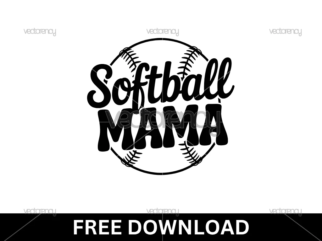 Softball Mama SVG Free Download
