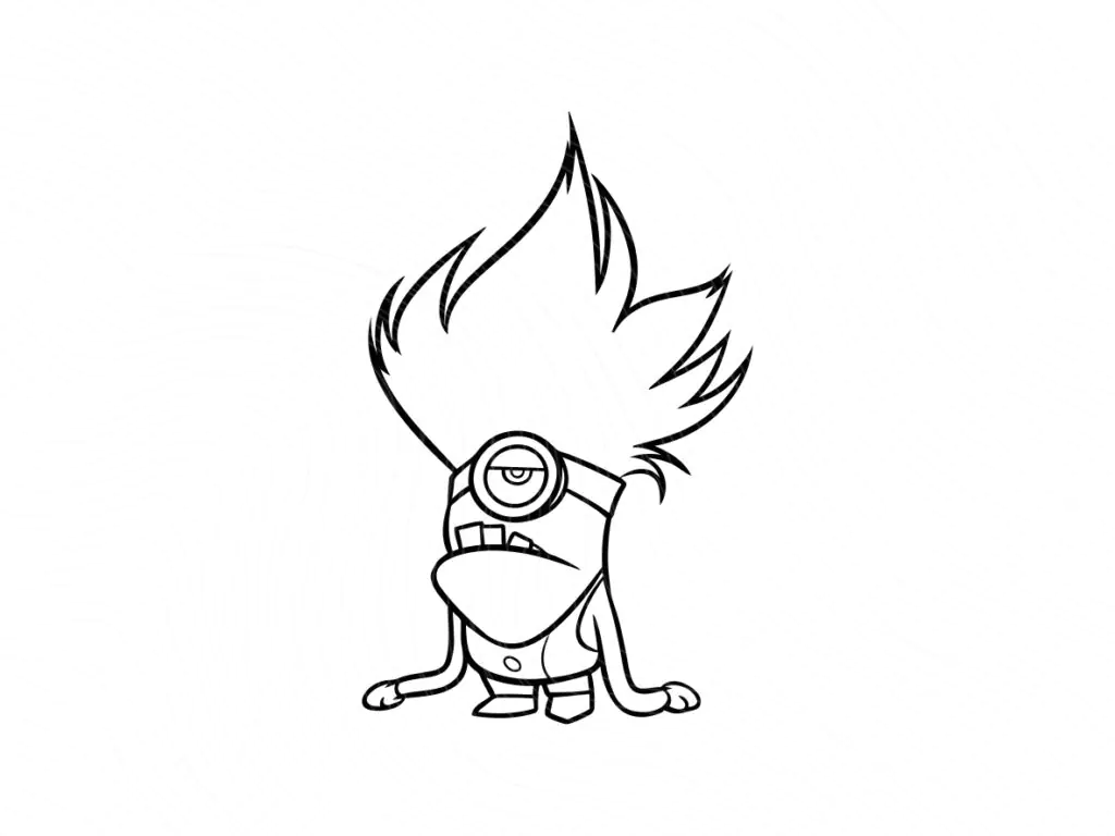 Evil Minion SVG Outline