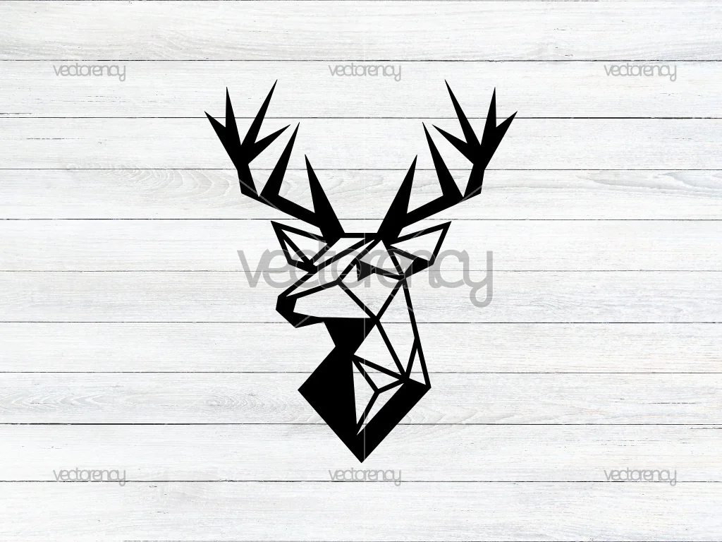 Deer Head Geometric SVG