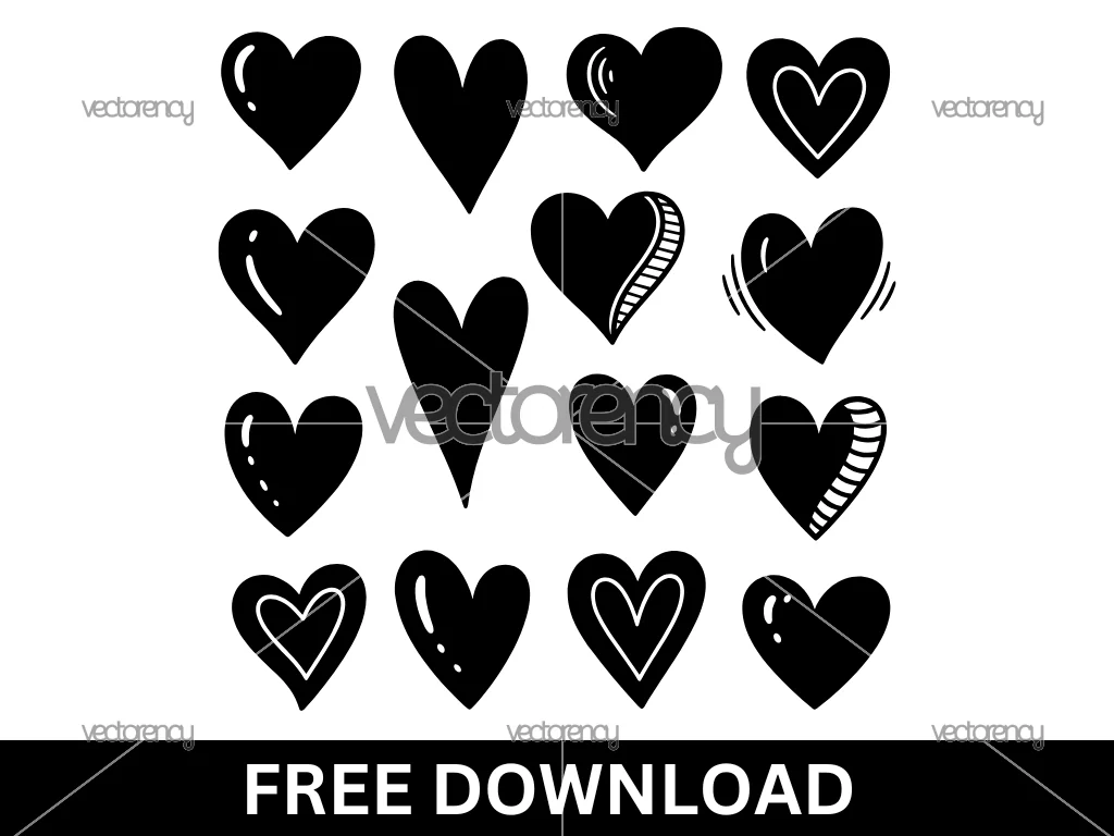 Doodle Heart SVG Free Download