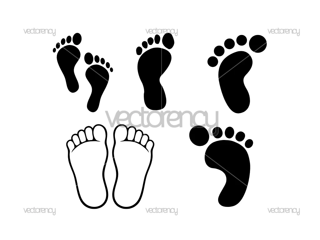Human Footprint Silhouette SVG
