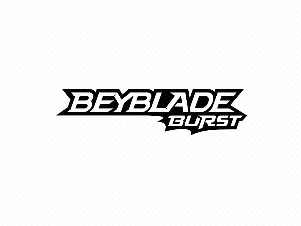 Black and White Beyblade Burst Logo SVG