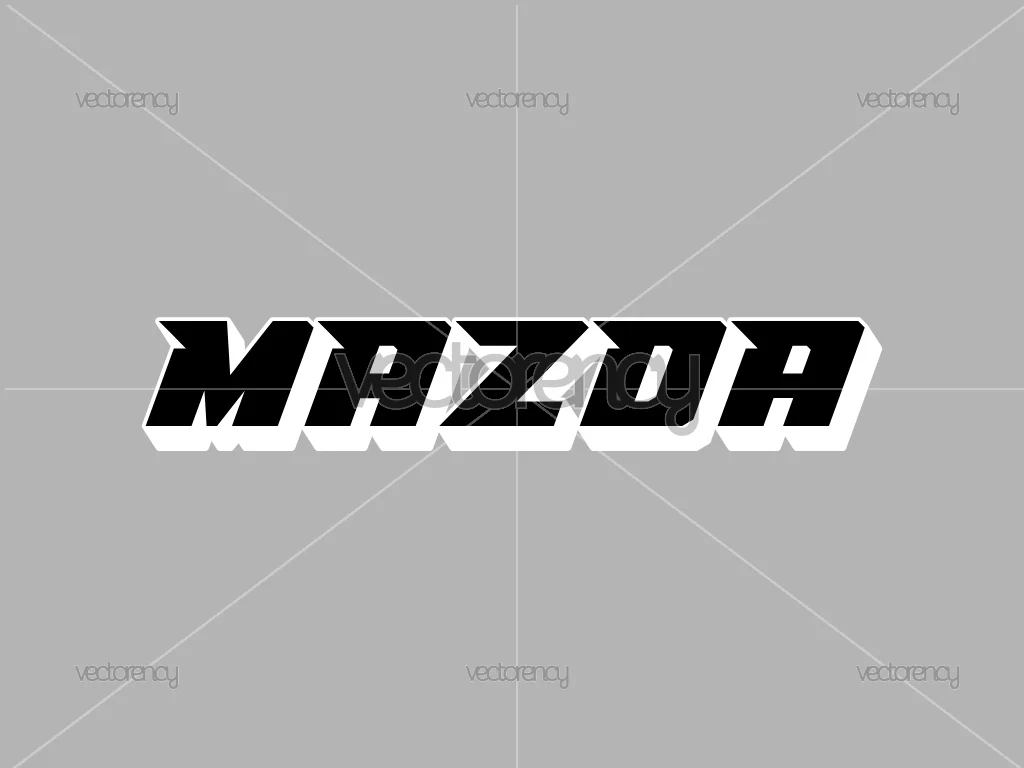 Mazda Bold Text Vector for Crafters Cutting Sticker and more