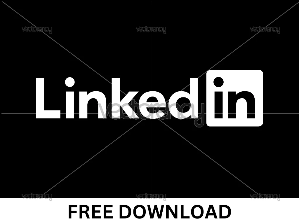 Free LinkedIn SVG Logo White