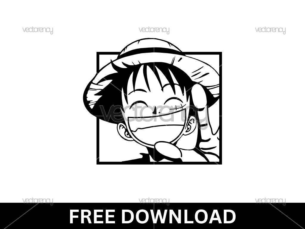 Free Vector SVG One Piece Luffy