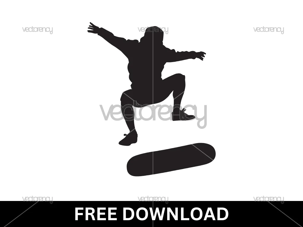 Free Skateboard Silhouette Vector Image