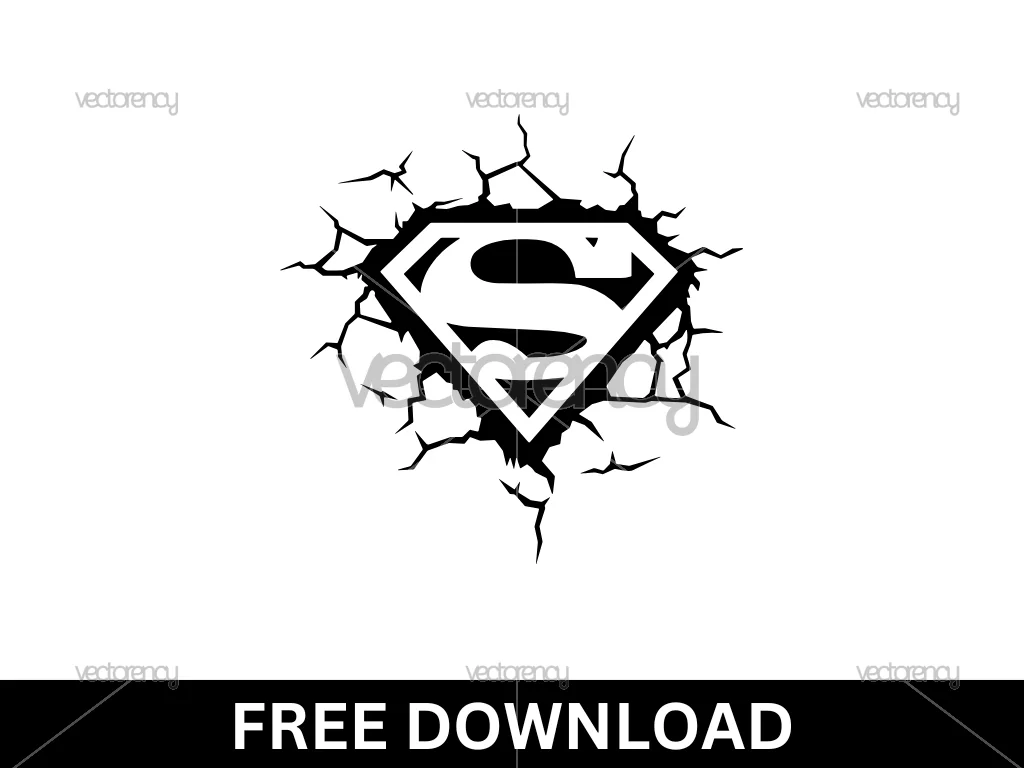 Free Superman Logo Crack SVG