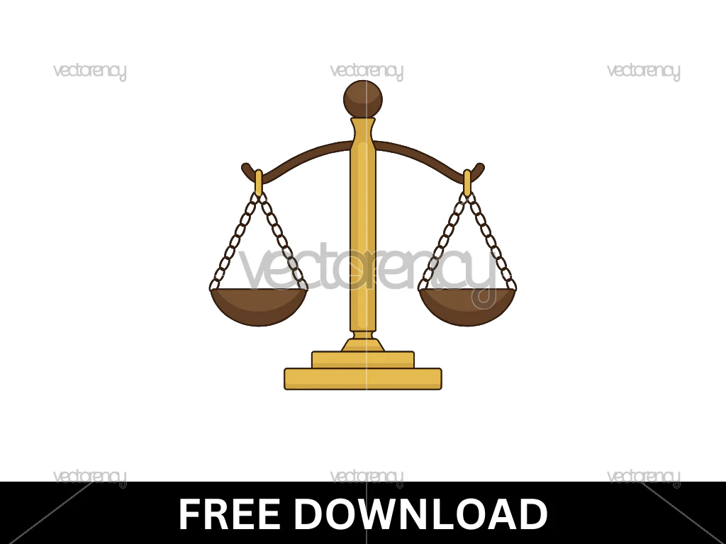 Scales of Justice Vector Illustration Free Download