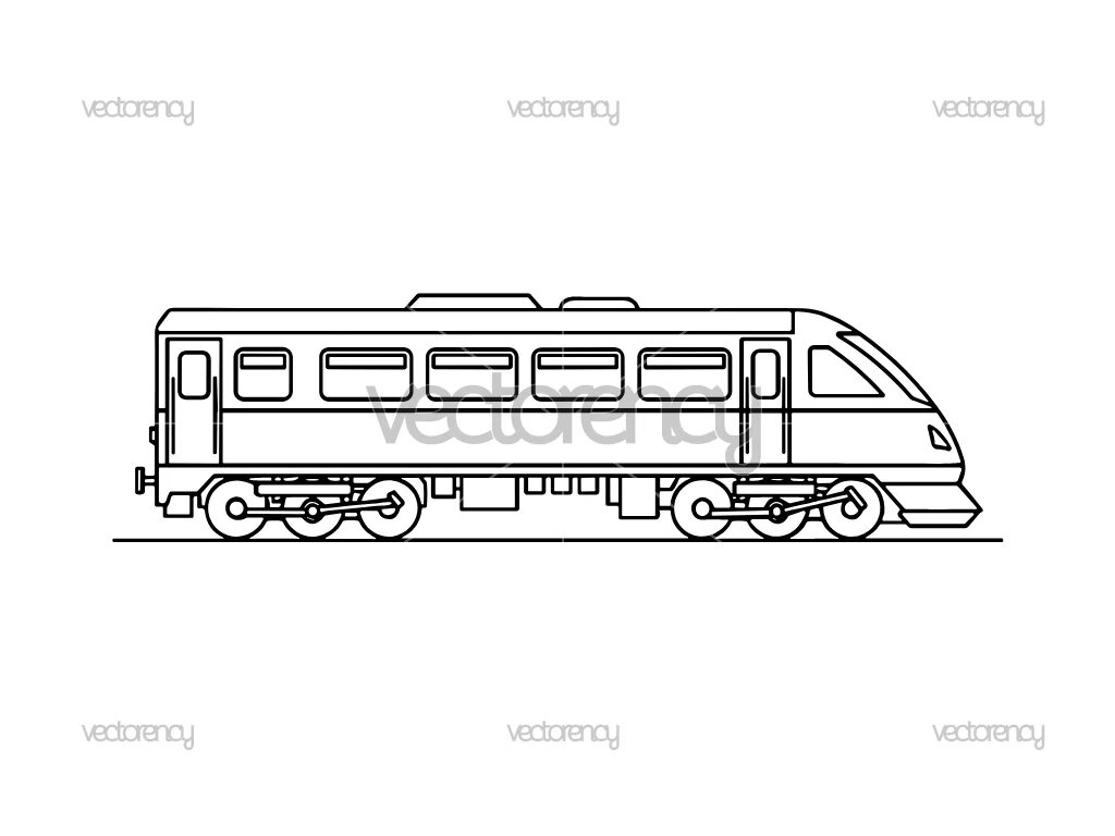 Train Clipart Outline
