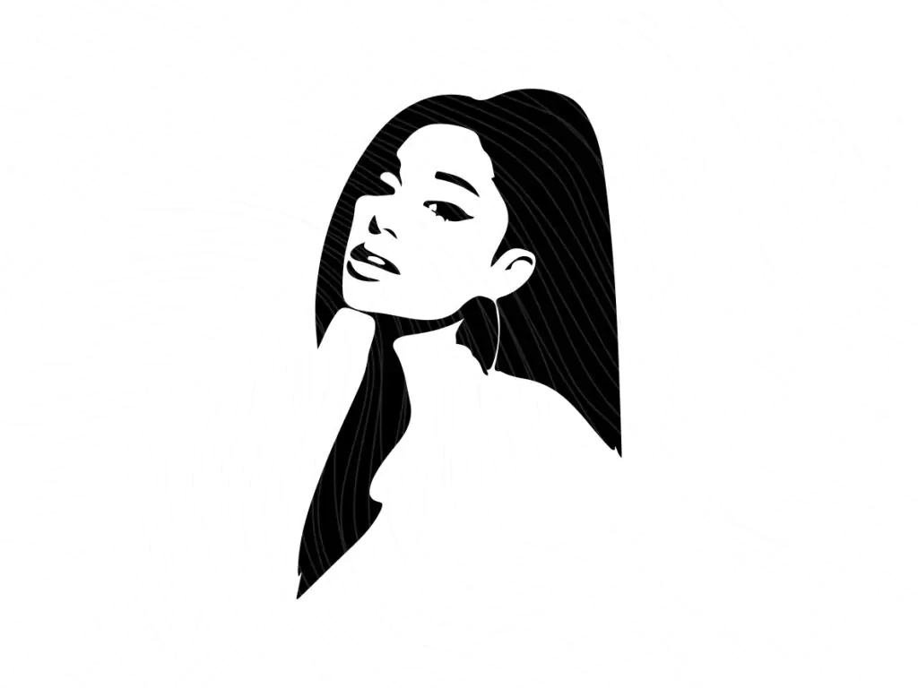 Ariana Grande Silhouette Clipart SVG Vector Cricut