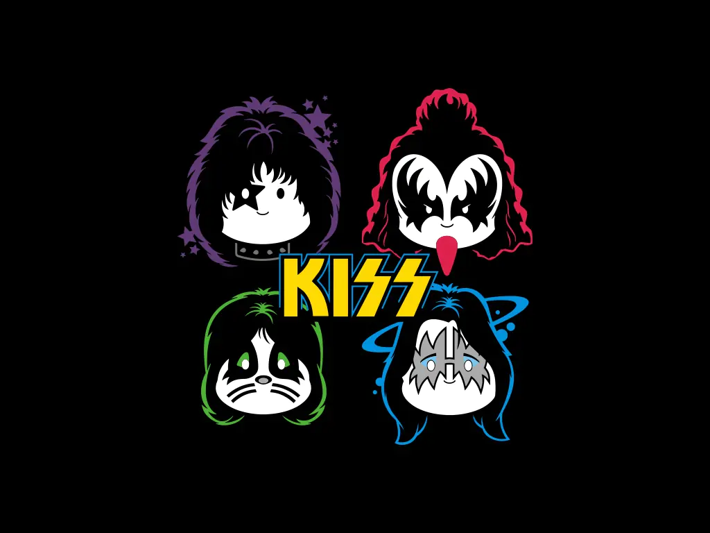 KISS Band SVG & PNG Files for DTF Printing (without black)