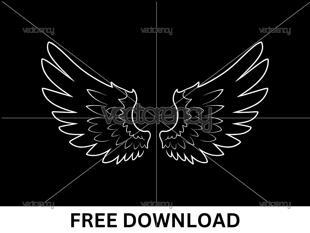 Guardian Angel Wings Clipart SVG Free
